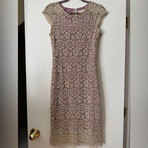 BHLDN gold over lavender dress